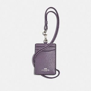 Coach Dusty Lavender ID Card Holder Lanyard - NWT
